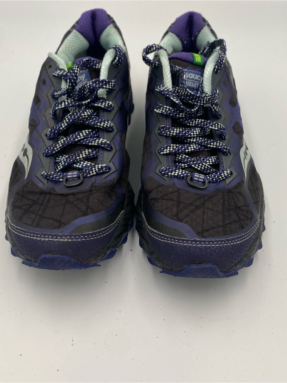 Women Saucony Kids Purple and Black Trail Sneakers